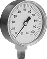 Image of Product. Front orientation. Pressure Gauges. Pressure Gauges, Single Scale, Bottom Connection.