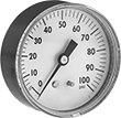 Image of Product. Front orientation. Pressure Gauges. Pressure Gauges, Single Scale, Center-Back Connection.