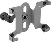Image of Product. Holder with Arm. Front orientation. Teach Pendant Holders. For Universal Robots Robot Arms, Teach Pendant Holders with Positioning Arm.