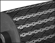 Image of ProductInUse. Front orientation. Contains Border. Conveyor Pulley Coatings. Conveyor Pulley Coatings.
