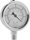 Image of Product. Front orientation. Vacuum Gauges. Vibration- and Corrosion-Resistant Vacuum Gauges, Dual Scale, Bottom Connection.