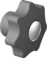 Image of Product. Front orientation. Style 2. Choose-a-Color Threaded-Hole Knobs.