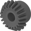 Image of Product. Front orientation. Bevel Gears. Plastic Bevel Gears, Small Gears.