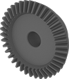 Image of Product. Front orientation. Bevel Gears. Plastic Bevel Gears, Large Gears.