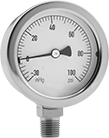 Image of Product. Bottom Connection. Front orientation. Bottom Connection. Corrosion-Resistant Pressure and Vacuum Gauges.