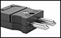 Image of Attribute. Round Pin Connector. Front orientation. ZoomedIn view. Contains Border. Round-Pin Thermocouple Connector Connection. Bayonet-Mount Thermocouple Probes for Surfaces , Probes.