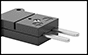 Image of Attribute. Flat-Pin Mini Connector. Front orientation. ZoomedIn view. Contains Border. Flat-Pin Mini Thermocouple Connector Connection. Bayonet-Mount Thermocouple Probes for Surfaces , Probes.