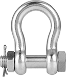 Image of Product. Front orientation. Shackles. Anchor Shackles, Safety Cotter Pin.