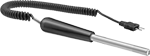 Image of Product. Straight Probe. Front orientation. Thermocouples. Handheld Thermocouple Probes for Surfaces , Probes with Cable, Flat-Pin Mini Thermocouple Connector, Straight.