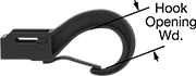 Image of Product. Front orientation. Contains Annotated. Bungee Cord Hooks. Bungee Strap Hooks, Latching Hook.