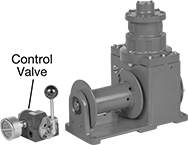 Image of Product. Front orientation. Contains Annotated. Winches. Air-Powered Winches for Wire Rope—For Lifting.