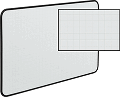 Image of Product. Front orientation. Contains Inset. Whiteboards. Invisible-Grid Whiteboards, Style 2.