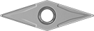Image of Product. Front orientation. Lathe Tool Inserts. Lathe Tool Inserts for Multiple Materials, VCGT Insert.