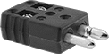Image of Product. Male Connector. Front orientation. Thermocouple Connectors. Quick-Wire Thermocouple Connectors, Round-Pin Thermocouple Connector Connection, Male Connection.