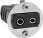 Image of Product. Round-Pin Connector. Front orientation. Thermocouple Connectors. Panel-Mount Thermocouple Connectors, Round-Pin Thermocouple Connector Connection, Female Connection.