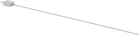 Image of Product. Front orientation. Thermocouple Probe for Liquids and Gases, Type K, Flat-Pin Mini, 12" Long x 1/16" Diameter Probe.