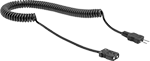 Image of Product. Coiled Cable with Flat-Pin Mini Male × Female Connector. Front orientation. Thermocouple Cords. Thermocouple Cords with Connectors, Coiled Cable, Flat-Pin Mini Male × Flat-Pin Mini Female Connector.