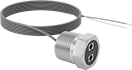 Image of Product. Round-Pin Connector. Front orientation. Thermocouple Connectors. Threaded Thermocouple Connectors, Female Round-Pin Thermocouple Connectors.