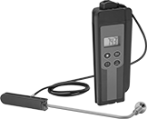 Image of Product. Front orientation. Thermometers. High-Temperature Water-Resistant Handheld Thermometers.