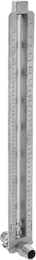 Image of Product. Front orientation. Horizontal-Mount Liquid-Level Gauge, with Steel Fitting, for 55 Gallon Drum.