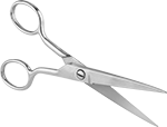 Image of Product. Style B. Front orientation. Scissors. Compact Fine-Point Scissors, Style B.