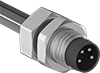 Image of Product. Front orientation. Metric Circular Connectors. M8 Connectors, Male Receptacles, Shielded.
