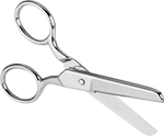 Image of Product. Front orientation. Scissors. Compact Blunt-Point Scissors.