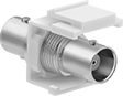 Image of Product. Front orientation. Coaxial Connectors. Coaxial Adapters for Keystone Wall Plates, BNC Female × BNC Female.