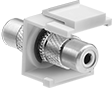 Image of Product. Front orientation. Coaxial Connectors. Coaxial Adapters for Keystone Wall Plates, RCA Female × RCA Female.