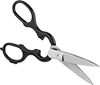 All-Metal Scissors with Jar/Bottle Opener