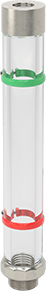 Image of Product. Back orientation. Easy-View Oil-Level Indicator, 3/4 NPT Male Thread, 9-13/16" Overall Height.