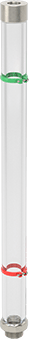 Image of Product. Front orientation. Easy-View Oil-Level Indicator, 3/4 NPT Male Thread, 18-13/16" Overall Height.