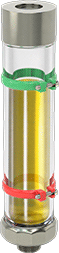 Image of ProductInUse. Front orientation. Easy-View Oil-Level Indicator, 3/4 NPT Male Thread, 9-13/16" Overall Height.