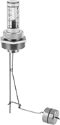 Image of Product. Front orientation. Liquid-Level Gauges. Chemical-Resistant Vertical-Mount Liquid-Level Gauges for Tanks.