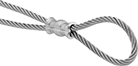 Image of ProductInUse. Front orientation. Wire Rope Compression Sleeves. Wire Rope Compression Sleeves—For Lifting.
