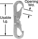 Image of Product. Front orientation. Contains Annotated. Snap Hooks. Dual Snap Hooks.