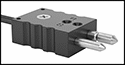 Image of Specification. Round Pin Connector. Front orientation. ZoomedIn view. Contains Border. Round-Pin Thermocouple Connector. Thermocouple Probes with Armored Cable for Liquids and Gases , Probes with Cable.