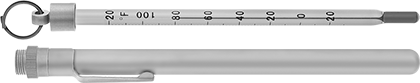 Image of Product. Front orientation. Quick-Response Pocket Thermometer, -30° to 120°F.