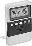 Image of Product. Front orientation. Temperature and Humidity Meters. Temperature and Humidity Meters, 25% to 95% Relative Humidity Range.