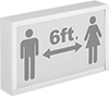 Backlit Social Distancing Signs