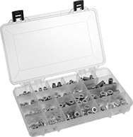Image of Product. Front orientation. Spacers. Aluminum Unthreaded Spacer Assortments.