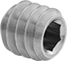 Image of Product. Front orientation. Orifice Valves. Threaded Orifice Valves, Male, Plug Orifice, Hex Socket, UNC Thread.