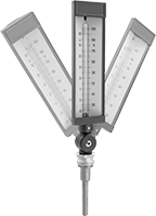 Image of Product. Front orientation. Thermometers. Adjustable-Angle Quick-Response Threaded Thermometers.