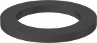 Image of Product. Front orientation. Hose Coupling Gaskets. Metal Detectable Cam-and-Groove Hose Coupling Gaskets, EPDM.