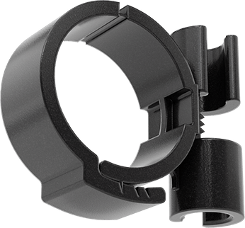 Image of Product. Front orientation. Quick-Mount Plastic Clamping Hanger, 1-1/4" ID.