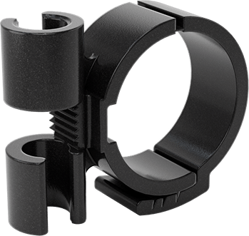 Image of Product. Back orientation. Quick-Mount Plastic Clamping Hanger, 1-1/4" ID.