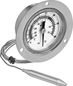 Image of Product. Front orientation. Thermometers. Remote-Reading Panel-Mount Thermometers, Front Flange.