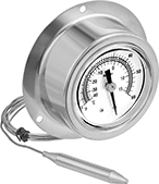 Image of Product. Front orientation. Thermometers. Remote-Reading Panel-Mount Thermometers, Back Flange.