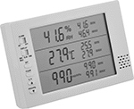 Image of Product. Style C. Front orientation. Barometers. Desktop Multifunction Barometers, LCD Display, Style C.