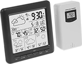 Image of Product. Style A. Front orientation. Barometers. Desktop Multifunction Barometers, LCD Display, Style A.